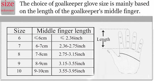 Voetbal doelman handschoenen voor jongens, kinderen, volwassen voetbal keeper kit maat 6 / 7 / 8 / 9 / 10 - happygetfit.com