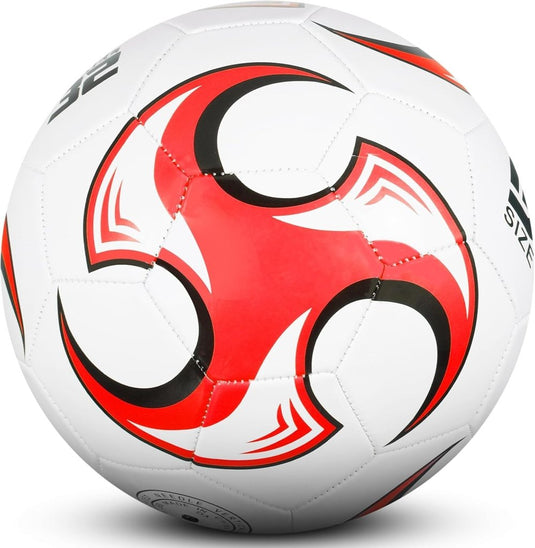 Voetbal maat 5 wit rood voor binnen en buiten - happygetfit.com