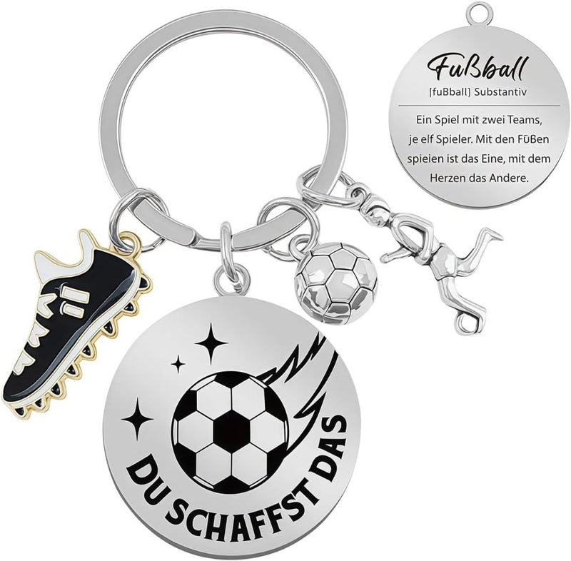 Chargez l'image dans la visionneuse de la galerie, Voetbal sleutelhanger met metalen hanger - happygetfit.com
