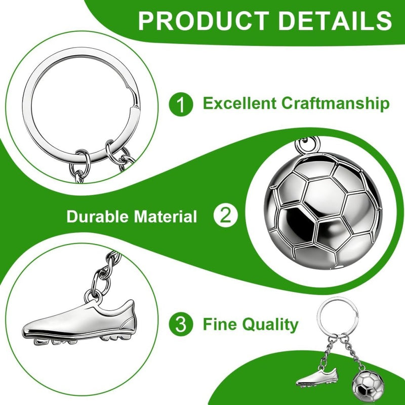 Chargez l'image dans la visionneuse de la galerie, Voetbal sleutelhanger met metalen hanger - happygetfit.com
