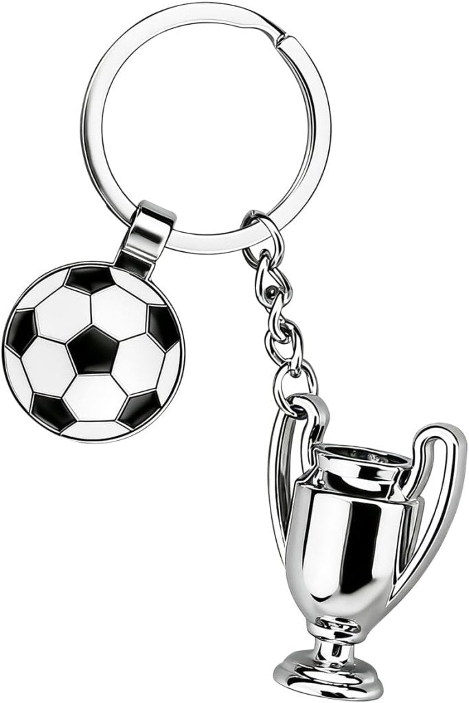 Chargez l'image dans la visionneuse de la galerie, Voetbal sleutelhanger met metalen hanger - happygetfit.com
