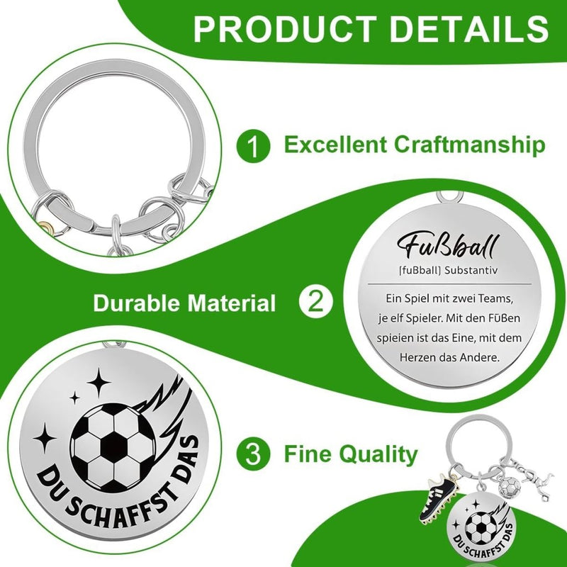 Chargez l'image dans la visionneuse de la galerie, Voetbal sleutelhanger met metalen hanger - happygetfit.com
