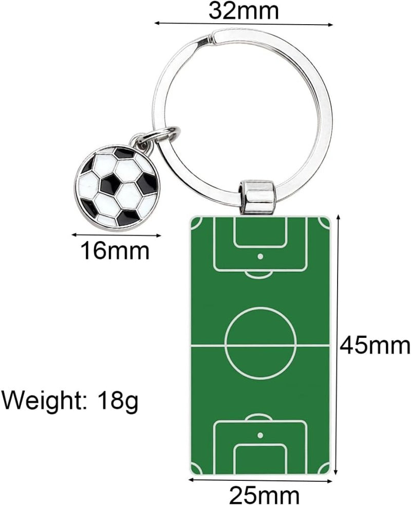 Chargez l'image dans la visionneuse de la galerie, Voetbal sleutelhanger met metalen hanger - happygetfit.com
