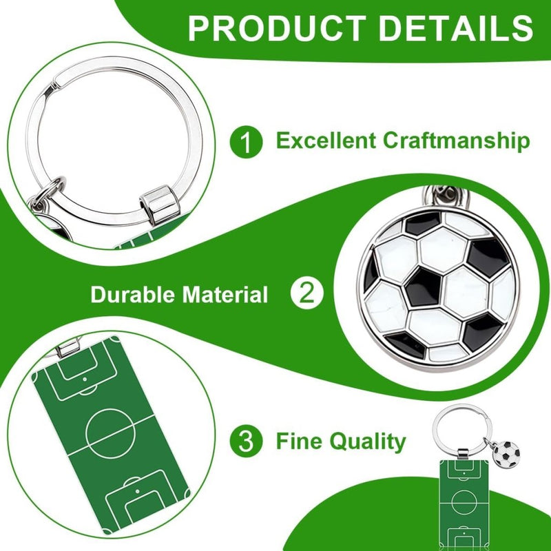 Chargez l'image dans la visionneuse de la galerie, Voetbal sleutelhanger met metalen hanger - happygetfit.com
