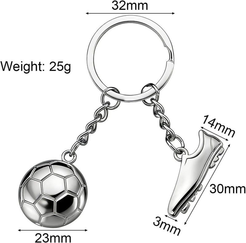 Chargez l'image dans la visionneuse de la galerie, Voetbal sleutelhanger met metalen hanger - happygetfit.com
