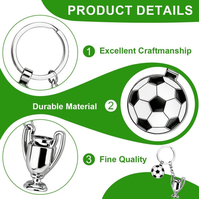 Chargez l'image dans la visionneuse de la galerie, Voetbal sleutelhanger met metalen hanger - happygetfit.com
