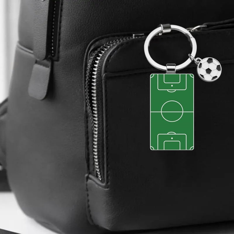 Chargez l'image dans la visionneuse de la galerie, Voetbal sleutelhanger met metalen hanger - happygetfit.com
