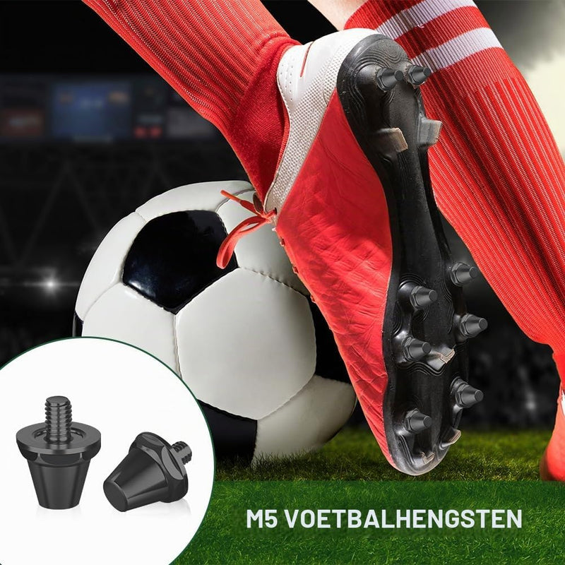 Bild im Galerie-Viewer laden, Voetbalnoppen 12 stuks van slijtvast kunststof met schroefdraad in 13 en 16 mm inclusief noppensleutel – schoennoppen – rugbynoppen - happygetfit.com
