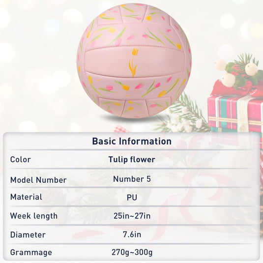 Volleyball Size 5 PU Leather Soft Indoor Outdoor Volleyballs Sports Training Game Play Ball for Beginner, Teenager, Adult, 8.2 - happygetfit.com