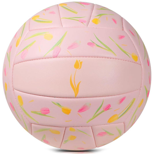Volleyball Size 5 PU Leather Soft Indoor Outdoor Volleyballs Sports Training Game Play Ball for Beginner, Teenager, Adult, 8.2 - happygetfit.com