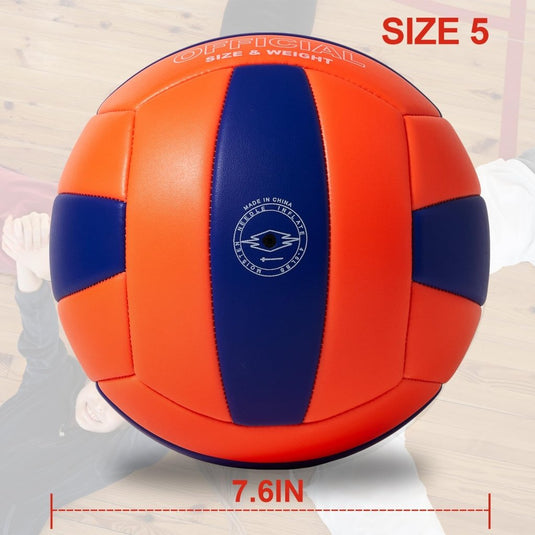 Volleyball Size 5 PU Leather Soft Indoor Outdoor Volleyballs Sports Training Game Play Ball for Beginner, Teenager, Adult, 8.2 - happygetfit.com