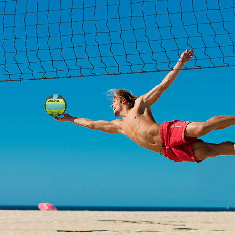 Laad afbeelding in Galerijviewer, Volleyball Size 5 PU Leather Soft Indoor Outdoor Volleyballs Sports Training Game Play Ball for Beginner, Teenager, Adult, 8.2 - happygetfit.com

