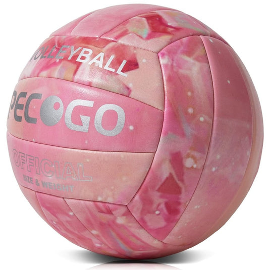 Volleyball Size 5 PU Leather Soft Indoor Outdoor Volleyballs Sports Training Game Play Ball for Beginner, Teenager, Adult, 8.2 - happygetfit.com