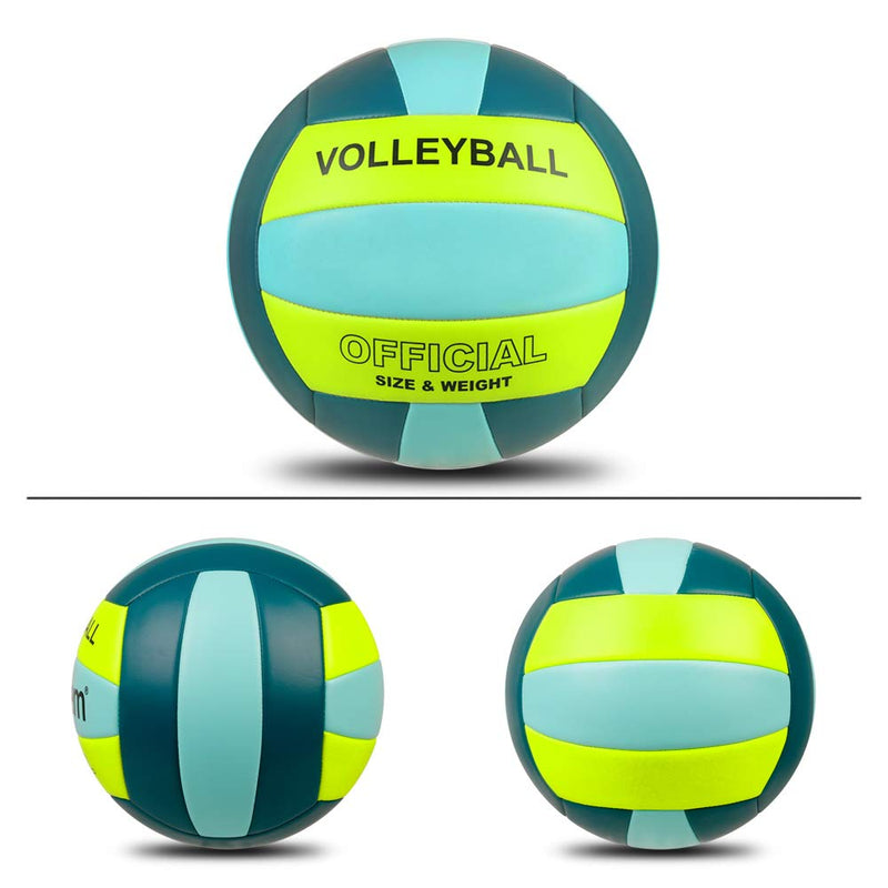 Laad afbeelding in Galerijviewer, Volleyball Size 5 PU Leather Soft Indoor Outdoor Volleyballs Sports Training Game Play Ball for Beginner, Teenager, Adult, 8.2 - happygetfit.com
