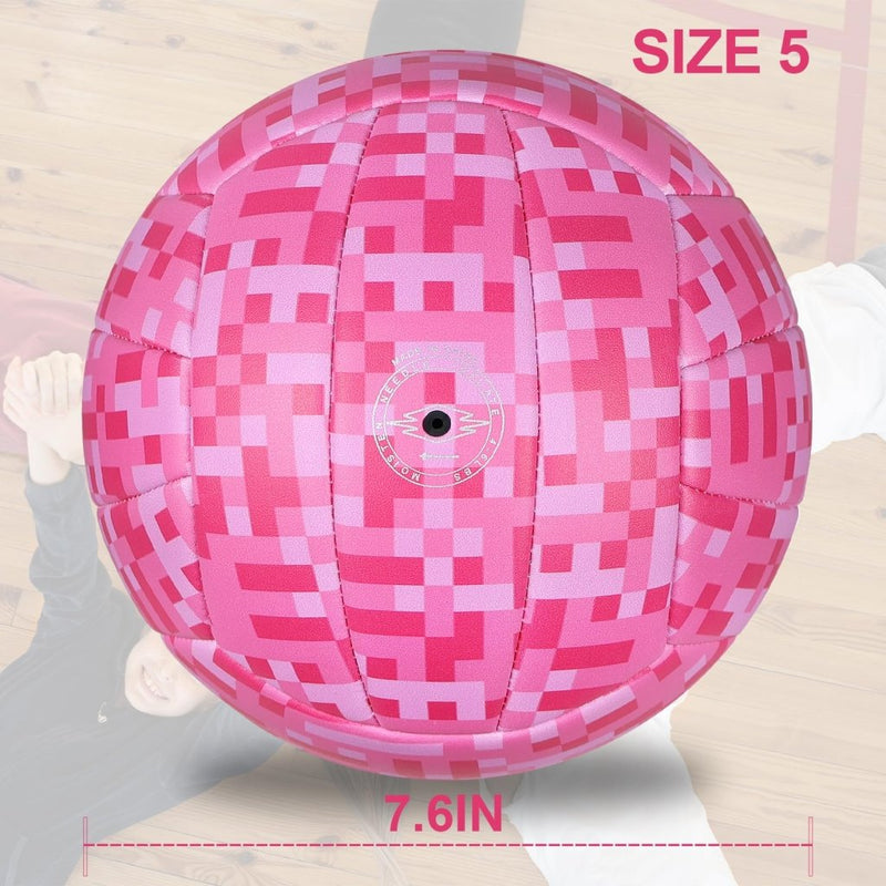 Laad afbeelding in Galerijviewer, Volleyball Size 5 PU Leather Soft Indoor Outdoor Volleyballs Sports Training Game Play Ball for Beginner, Teenager, Adult, 8.2 - happygetfit.com
