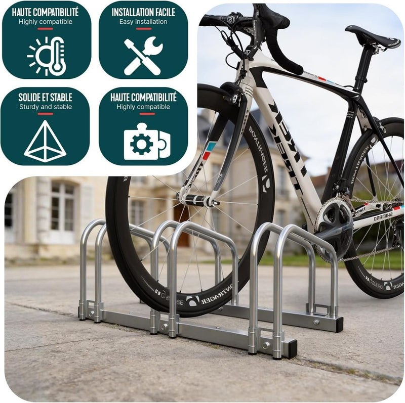 Load image into Gallery viewer, VOUNOT 3 Bike Stand Floor or Wall mounted bike rack for garage Bicycle Parking rack Cycle Storage Locking Stand - happygetfit.com
