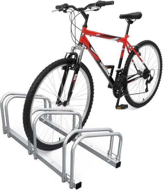 VOUNOT 3 Bike Stand Floor or Wall mounted bike rack for garage Bicycle Parking rack Cycle Storage Locking Stand - happygetfit.com