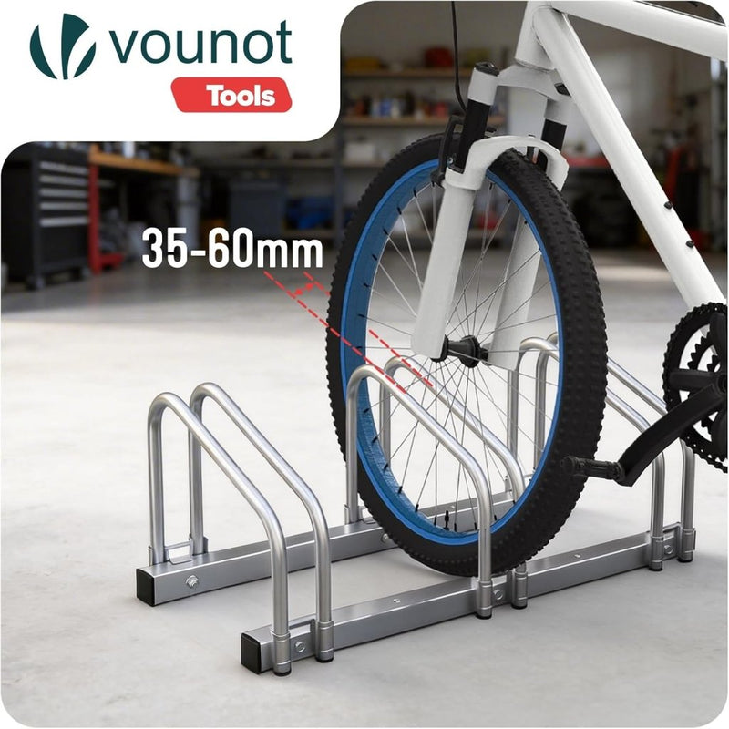 Load image into Gallery viewer, VOUNOT 3 Bike Stand Floor or Wall mounted bike rack for garage Bicycle Parking rack Cycle Storage Locking Stand - happygetfit.com

