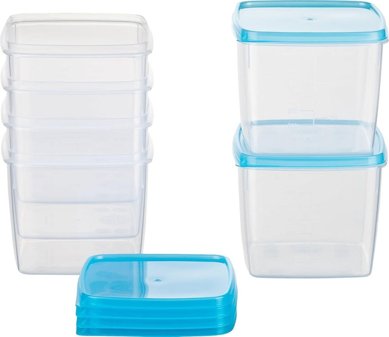 Laad afbeelding in Galerijviewer, Vriesdozen set van 10 stuks 0,5 liter lichtblauw - happygetfit.com
