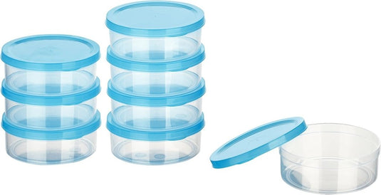 Vriesdozen set van 10 stuks 0,5 liter lichtblauw - happygetfit.com