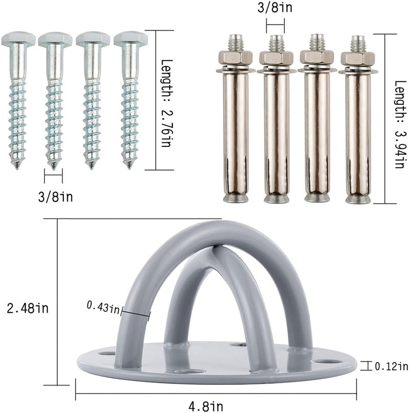 Laad afbeelding in Galerijviewer, Wall Ceiling Mount Bracket for Gym &amp; Home Suspension Straps Anchor for Olympic Rings Fitness Training Yoga Swing Battle Ropes Resistance Band &amp; Boxing Equipment - happygetfit.com
