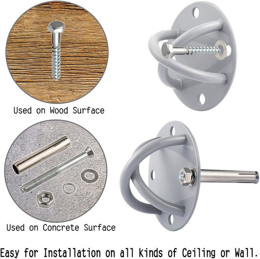 Wall Ceiling Mount Bracket for Gym & Home Suspension Straps Anchor for Olympic Rings Fitness Training Yoga Swing Battle Ropes Resistance Band & Boxing Equipment - happygetfit.com
