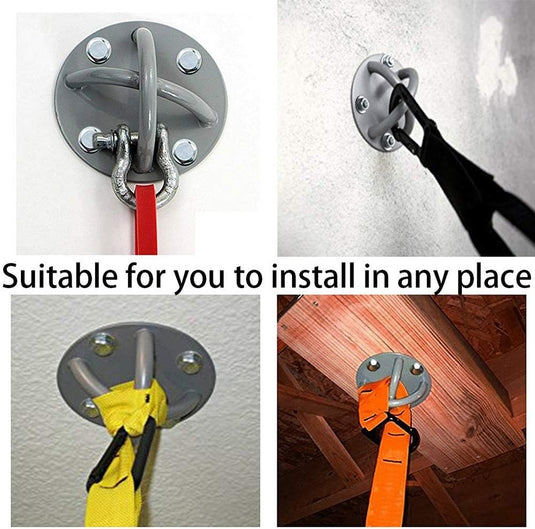 Wall Ceiling Mount Bracket for Gym & Home Suspension Straps Anchor for Olympic Rings Fitness Training Yoga Swing Battle Ropes Resistance Band & Boxing Equipment - happygetfit.com