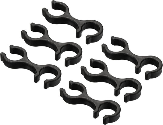 Wandelstok clips 6 stuks voor 16-16,5 mm stokken zwart – trekkingstok houders – wandel accessoires - happygetfit.com