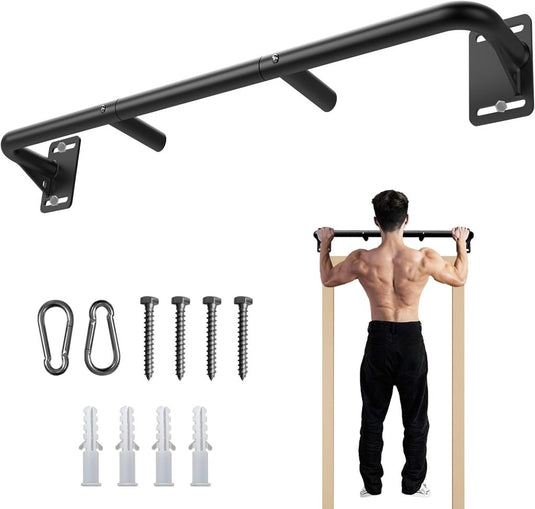 Wandgemonteerde optrekstang met meerdere gripposities tot 227 kg – pull-up bar – krachttraining - happygetfit.com