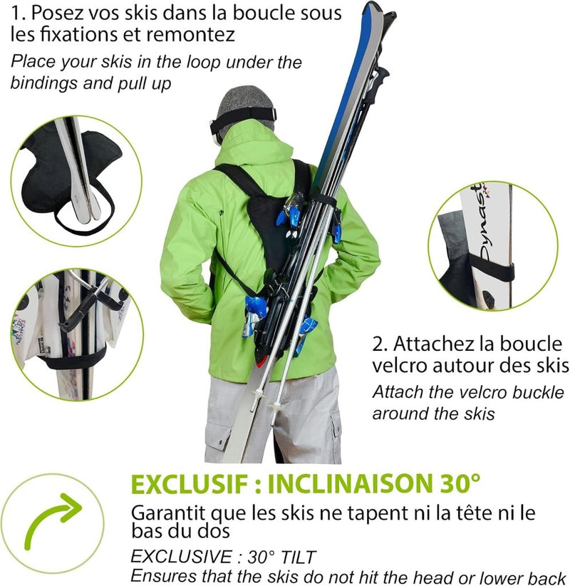 Laad afbeelding in Galerijviewer, Wantalis Skiback, de revolutionaire skihouder om beide handen vrij te houden - happygetfit.com
