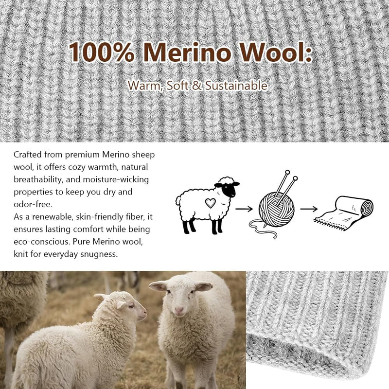 Load image in Gallery Viewer, Warme wintermuts van 100% merinowol voor dames en heren met hoofdomtrek 50-58 cm – thermomuts – skikleding - happygetfit.com
