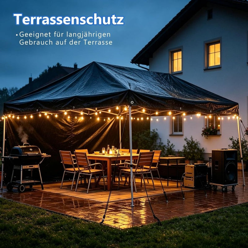 Laad afbeelding in Galerijviewer, Waterdicht afdekzeil 2 x 5 meter 180 g/m² met versterkte randen – dekzeil – beschermzeil - happygetfit.com
