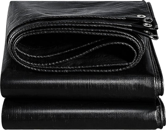 Waterdicht afdekzeil 2 x 5 meter 180 g/m² met versterkte randen – dekzeil – beschermzeil - happygetfit.com