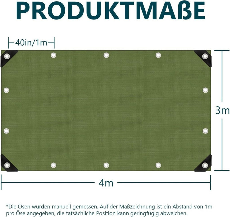 Laad afbeelding in Galerijviewer, Waterdicht afdekzeil 2 x 5 meter 180 g/m² met versterkte randen – dekzeil – beschermzeil - happygetfit.com

