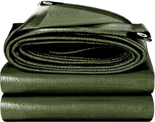 Waterdicht afdekzeil 2 x 5 meter 180 g/m² met versterkte randen – dekzeil – beschermzeil - happygetfit.com