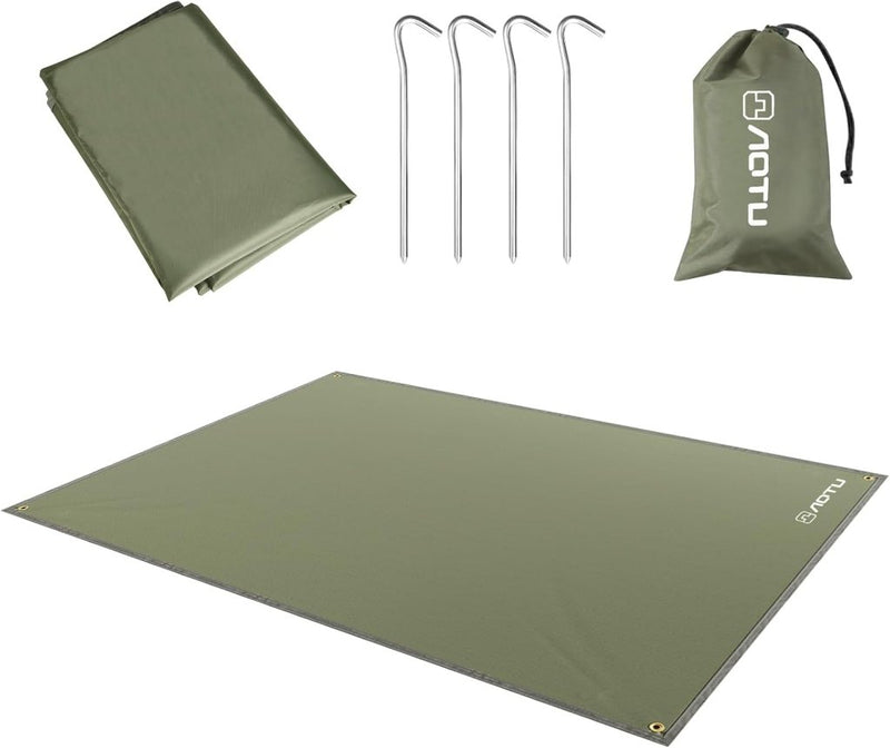 Charger l’image dans la visionneuse de galerie, Waterdicht tentzeil 3 x 3 meter van 210D polyester met 8 haringen en scheerlijnen – kampeertarp – hangmatbescherming - happygetfit.com
