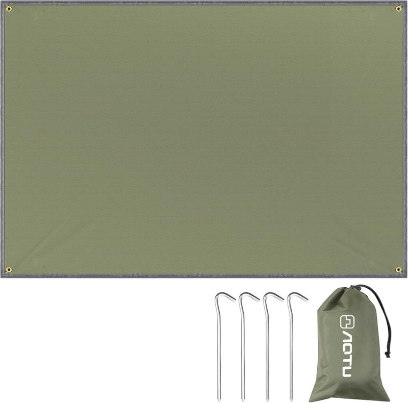 Charger l’image dans la visionneuse de galerie, Waterdicht tentzeil 3 x 3 meter van 210D polyester met 8 haringen en scheerlijnen – kampeertarp – hangmatbescherming - happygetfit.com
