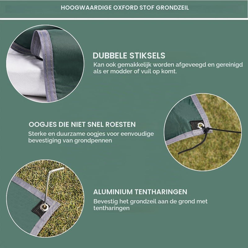Charger l’image dans la visionneuse de galerie, Waterdicht tentzeil 3 x 3 meter van 210D polyester met 8 haringen en scheerlijnen – kampeertarp – hangmatbescherming - happygetfit.com
