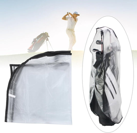 Waterdichte golftas regenhoes van transparant PVC met ritssluiting – golfregenbescherming – golftrolley accessoires - happygetfit.com