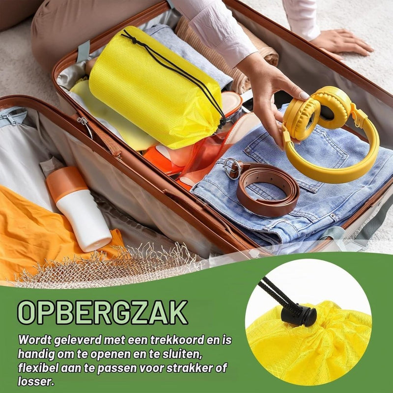 Laden Sie das Bild in Galerie -Viewer, Waterdichte opbergzak 11 x 20 cm met trekkoord oranje – stuff sack – camping accessoires - happygetfit.com
