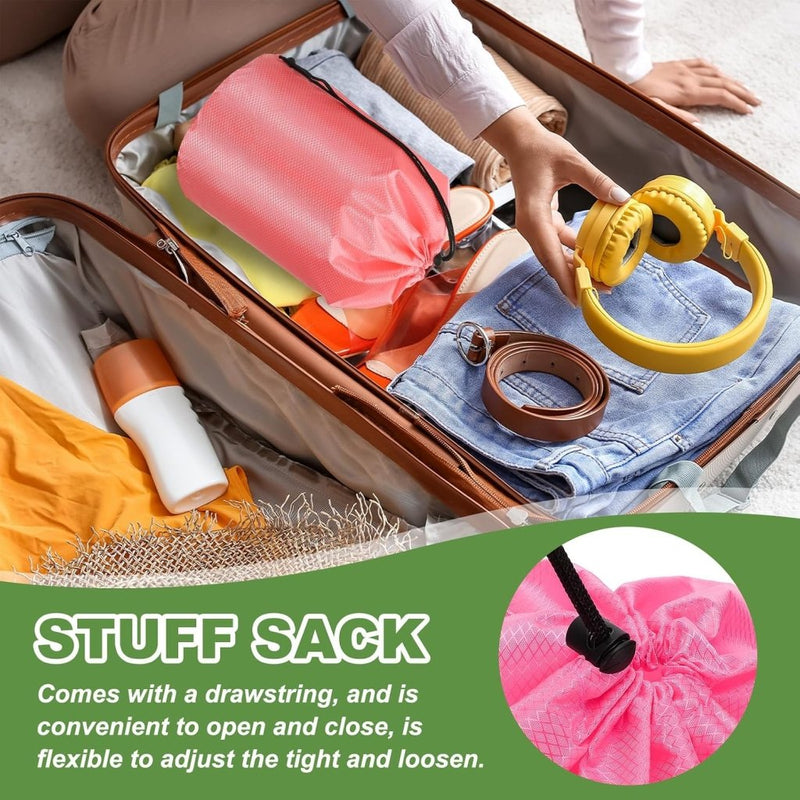 Laden Sie das Bild in Galerie -Viewer, Waterdichte opbergzak 11 x 20 cm met trekkoord oranje – stuff sack – camping accessoires - happygetfit.com
