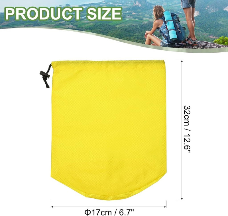 Laden Sie das Bild in Galerie -Viewer, Waterdichte opbergzak 11 x 20 cm met trekkoord oranje – stuff sack – camping accessoires - happygetfit.com
