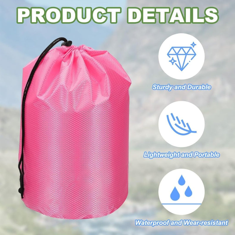 Laden Sie das Bild in Galerie -Viewer, Waterdichte opbergzak 11 x 20 cm met trekkoord oranje – stuff sack – camping accessoires - happygetfit.com
