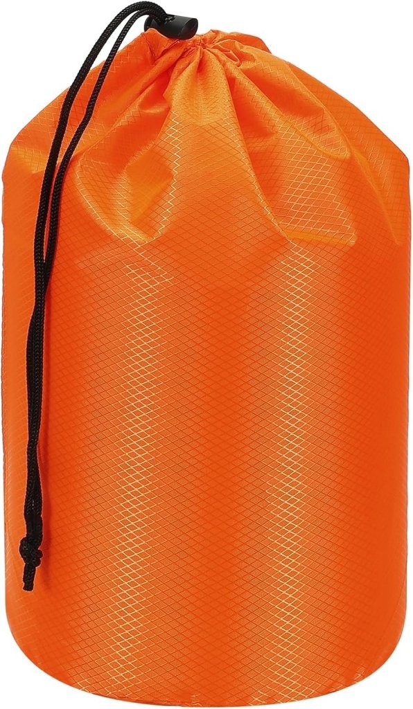 Laden Sie das Bild in Galerie -Viewer, Waterdichte opbergzak 11 x 20 cm met trekkoord oranje – stuff sack – camping accessoires - happygetfit.com

