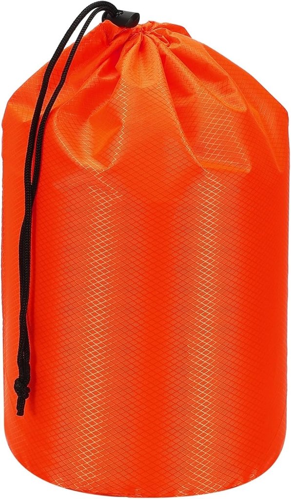 Laden Sie das Bild in Galerie -Viewer, Waterdichte opbergzak 11 x 20 cm met trekkoord oranje – stuff sack – camping accessoires - happygetfit.com
