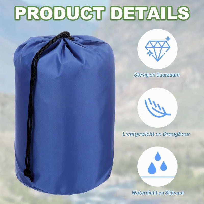 Laden Sie das Bild in Galerie -Viewer, Waterdichte opbergzak 13 x 25 cm met trekkoord geel – stuff sack – camping accessoires - happygetfit.com
