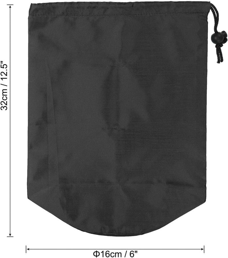 Laden Sie das Bild in Galerie -Viewer, Waterdichte opbergzak 16 x 32 cm met trekkoord zwart – stuff sack – camping accessoires - happygetfit.com
