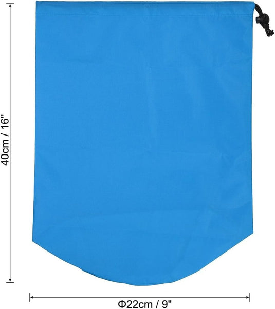 Waterdichte opbergzak 16 x 32 cm met trekkoord zwart – stuff sack – camping accessoires - happygetfit.com