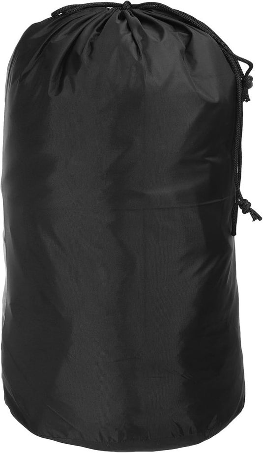 Waterdichte opbergzak 16 x 32 cm met trekkoord zwart – stuff sack – camping accessoires - happygetfit.com