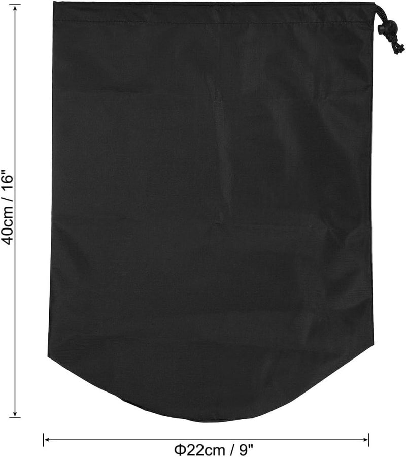 Laden Sie das Bild in Galerie -Viewer, Waterdichte opbergzak 16 x 32 cm met trekkoord zwart – stuff sack – camping accessoires - happygetfit.com

